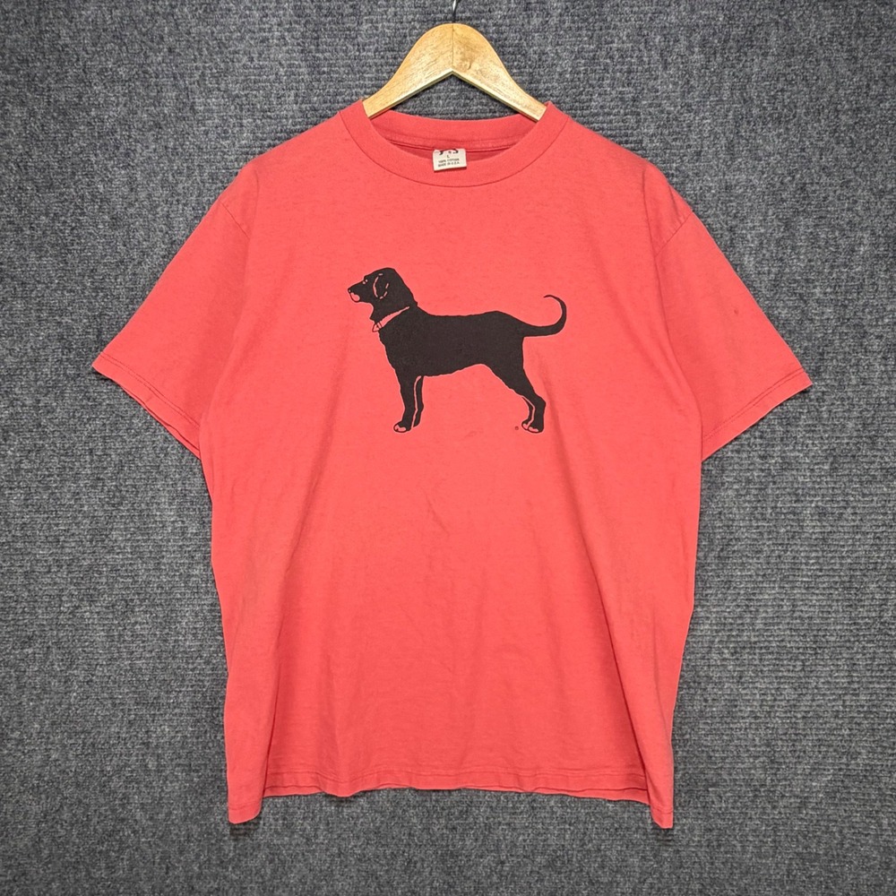 Vintage The Black Dog Marthas Vineyard 2001 T-Shirt Mens Large Red USA Made